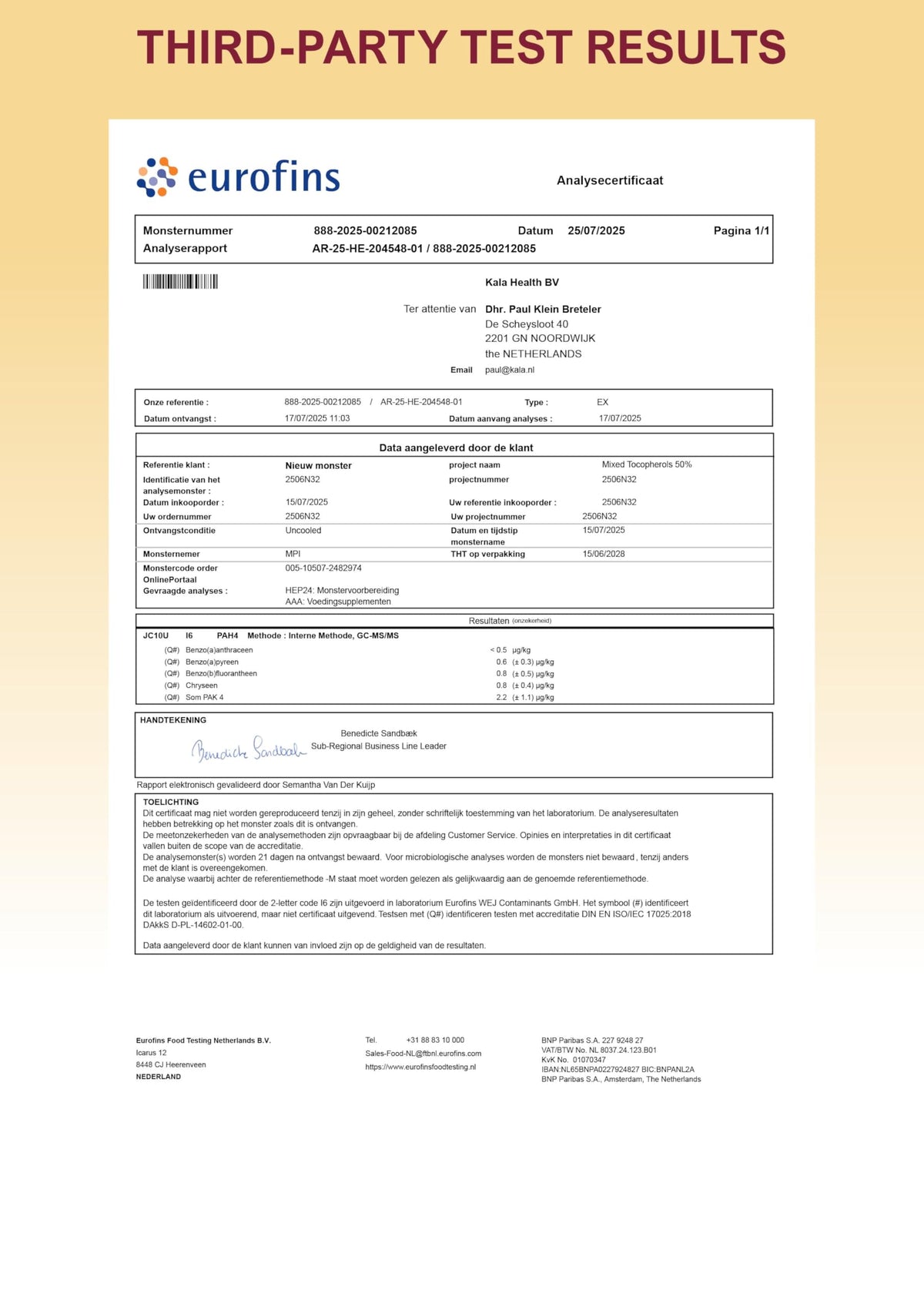 Procapsin Vitamine E Végane 180 g, taille du produit en cm