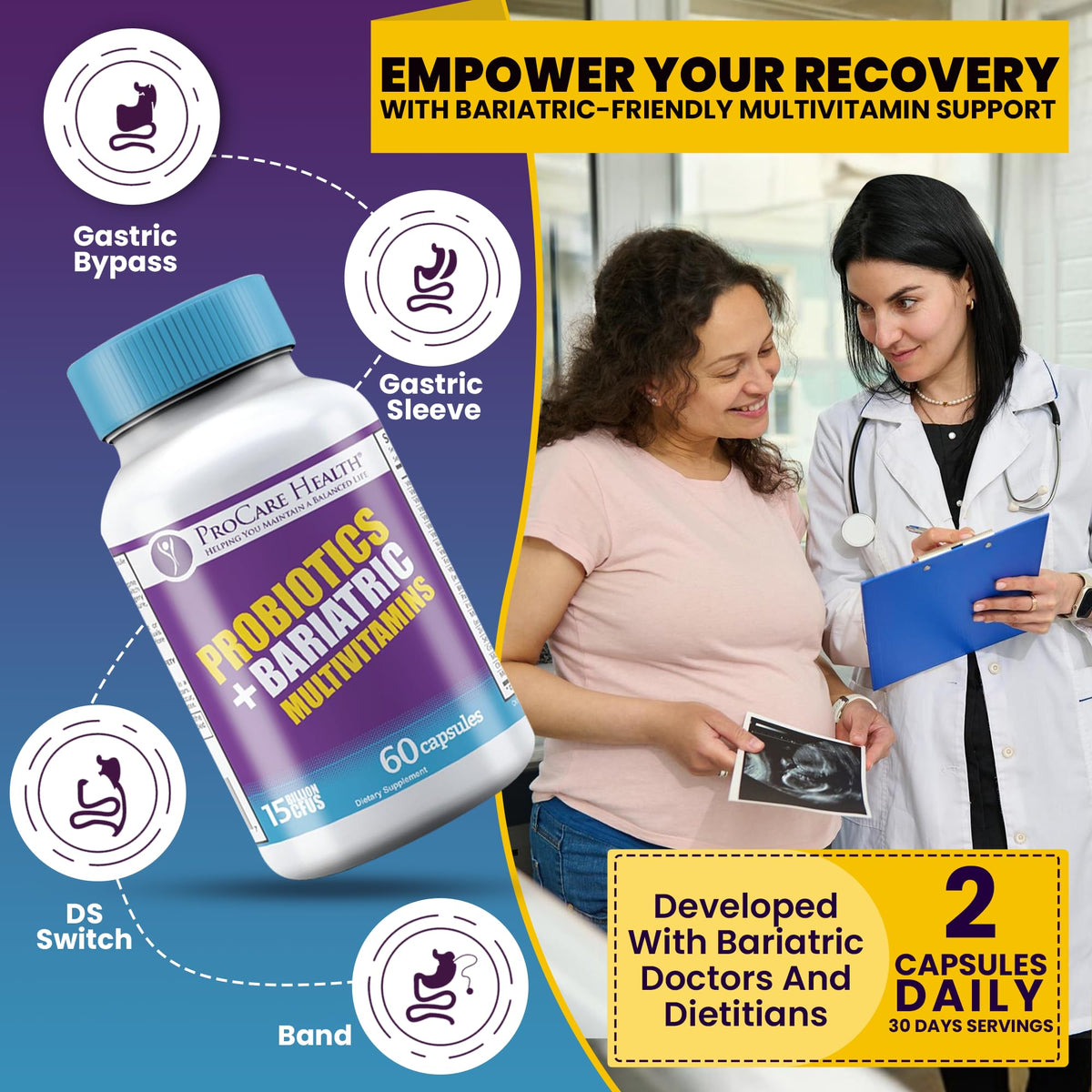 ProCare Health Core-45 capsules végétales ouvertes