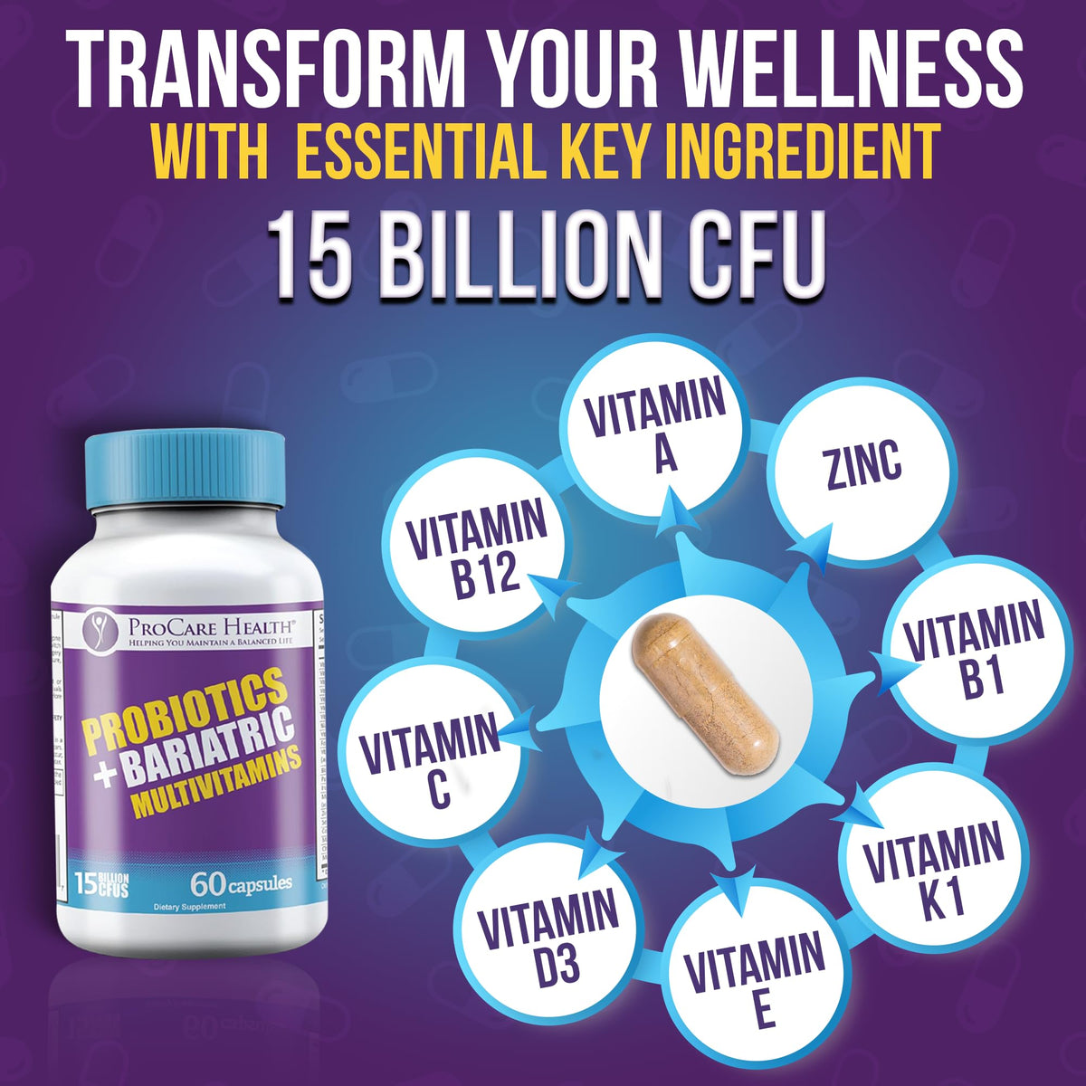 ProCare Health Core-45 Multivitamine étiquette du produit