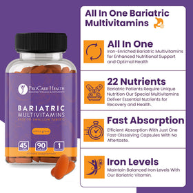 ProCare Health Easy-45 Multivitamines avec étiquette en gros plan