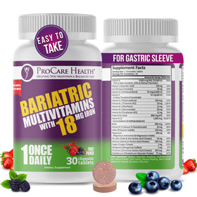 ProCare Health Multivitamine Bariatrie 30 comprimés fruit punch vue de face