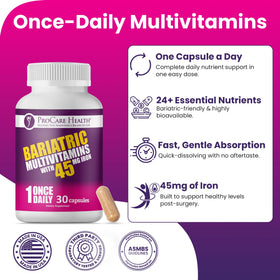 ProCare Health Multivitamine Bariatrique affichant les ingrédients