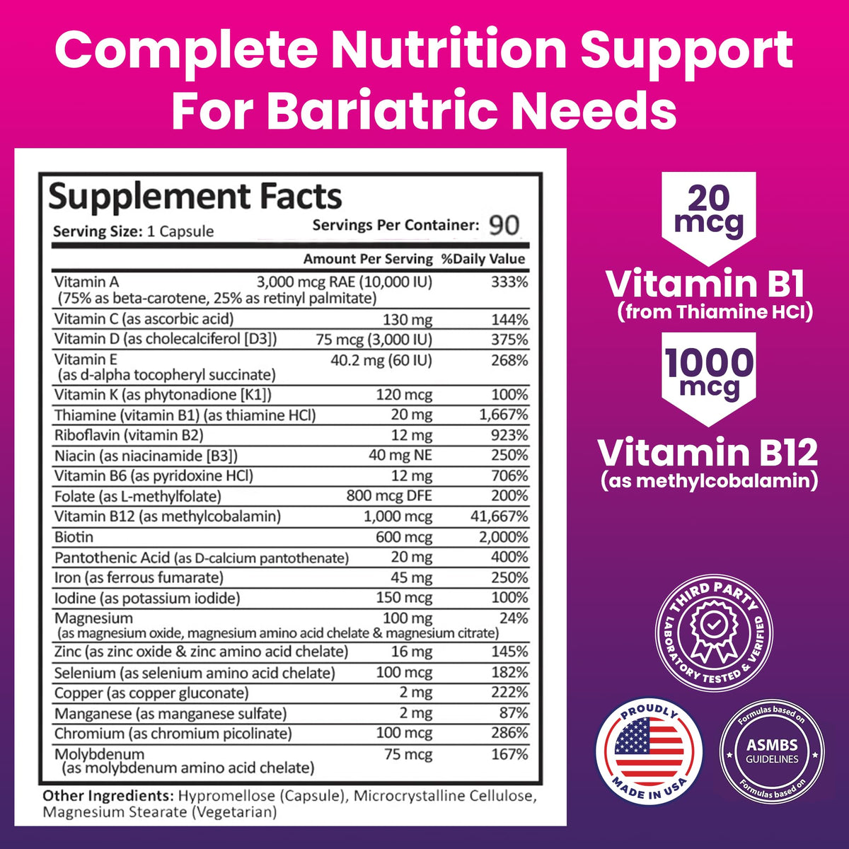 ProCare Health Multivitamine Bariatrique capsule ouverte