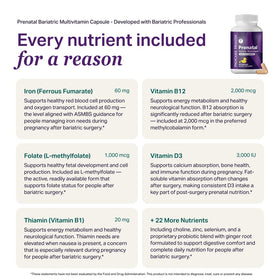 ProCare Health Multivitamine Prénatale Bariatrie capsules dans un verre
