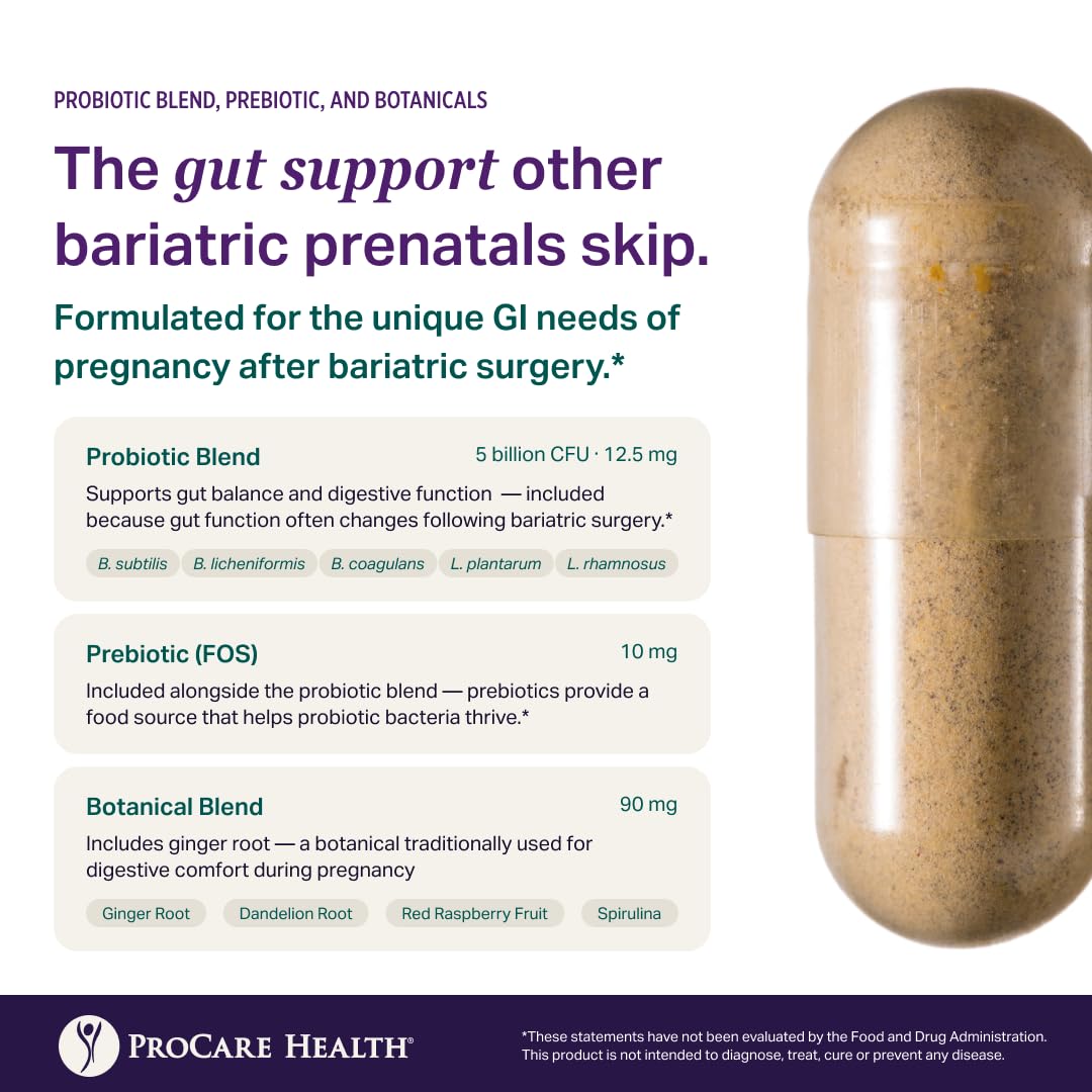 ProCare Health Multivitamine Prénatale Bariatrie étiquette