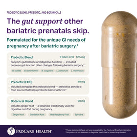 ProCare Health Multivitamine Prénatale Bariatrie étiquette