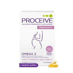 Proceive Huile de Poisson Omega 3 Prénatale 60 capsules vue de face