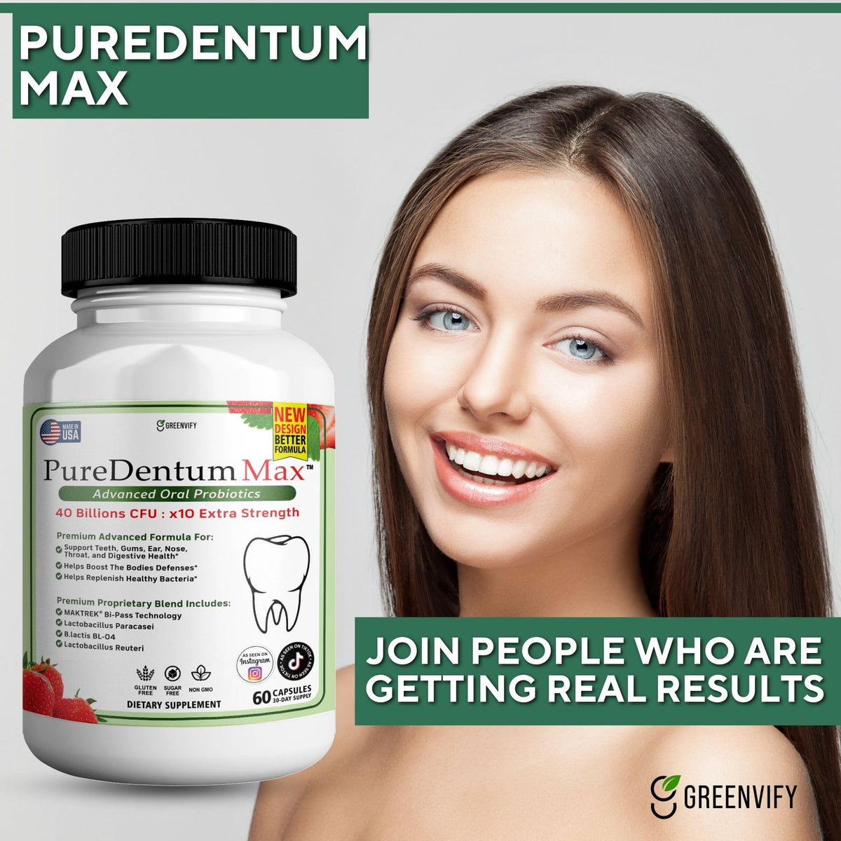 ProDentim Max Puredentum Max capsules ouvertes avec contenu visible