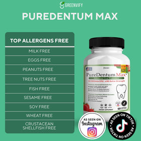 ProDentim Max Puredentum Max capsules vue latérale sur fond blanc