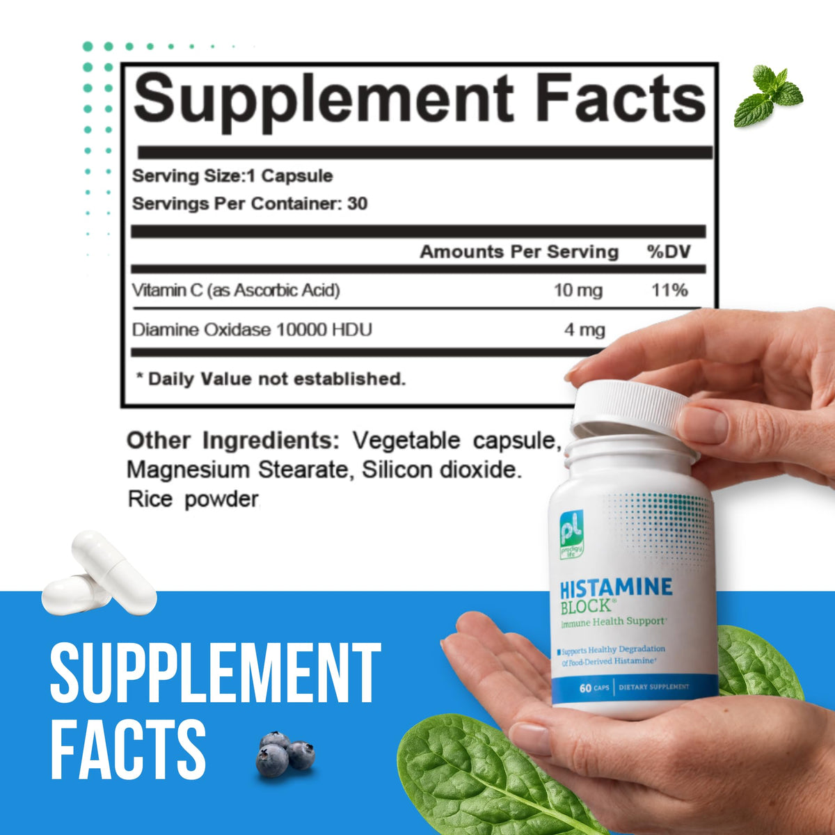 Prodigy Life DAO Enzyme 10 000 HDU capsules sur table