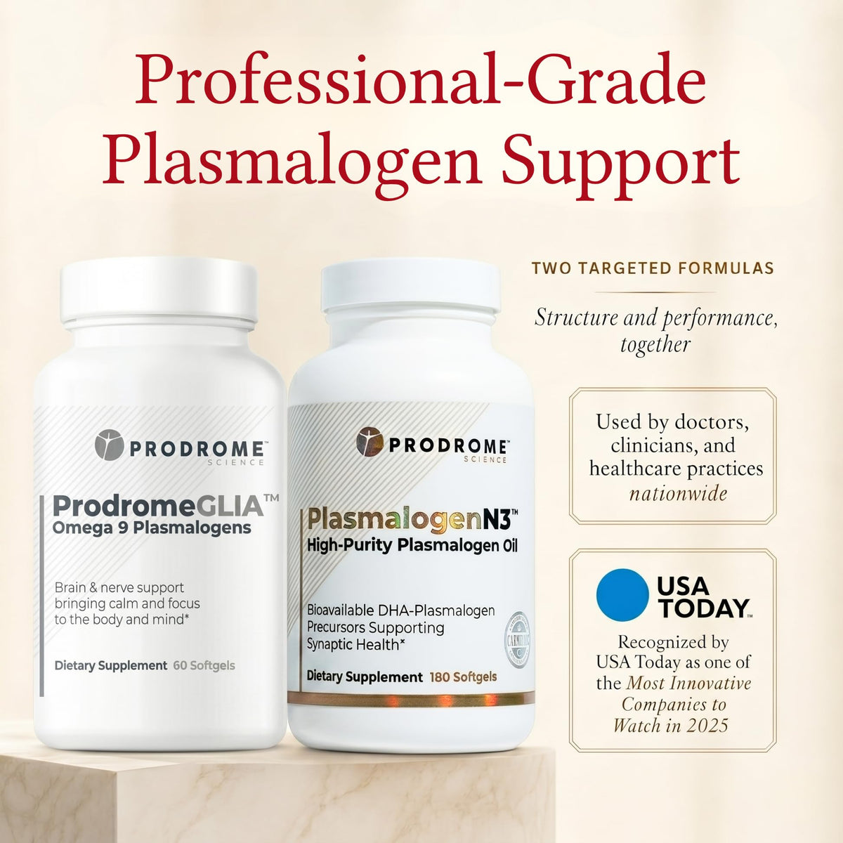 Prodrome Plasmalogen N3 avec un verre d'eau