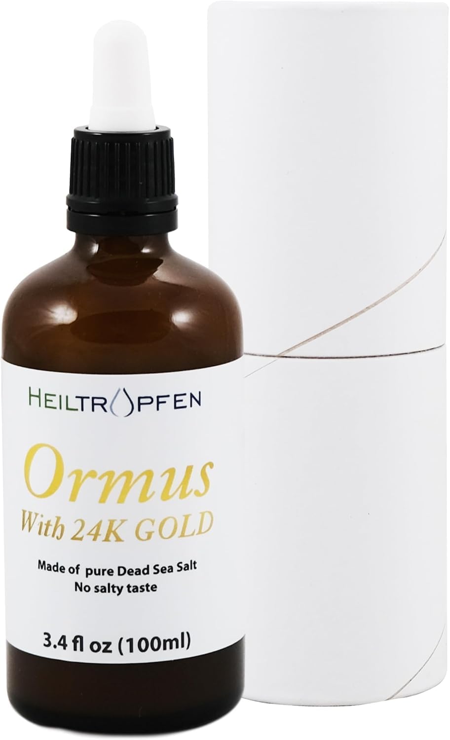 Produits Heiltropfen avec Ormus 24K or en arrière-plan