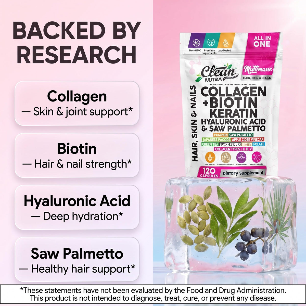 Profil du flacon de capsules Clean Nutraceuticals Multimane