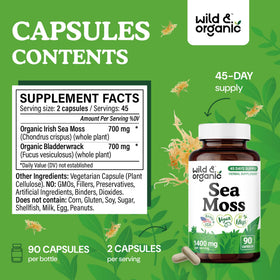Profil du flacon de capsules Wild & Organic