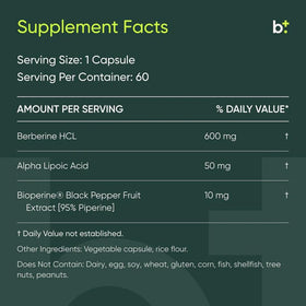 ProHealth Berberine Pro 1200 mg avec un verre d'eau