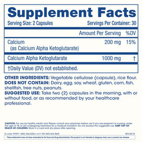 ProHealth Ca AKG Complément Alimentaire 1000 mg sur une table