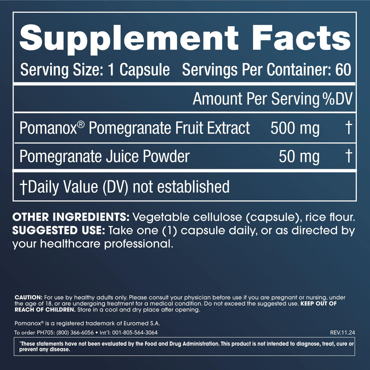 ProHealth Complément Alimentaire Pomme Grenade 60 Capsules avec étiquette