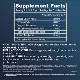 ProHealth Huile de Krill Pure 500 mg, gélules molles en boîte