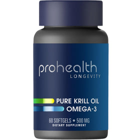 ProHealth Huile de Krill Pure 500 mg, gélules molles vue de face