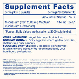ProHealth Magnésium L-Thréonate 90 capsules avec des légumes frais