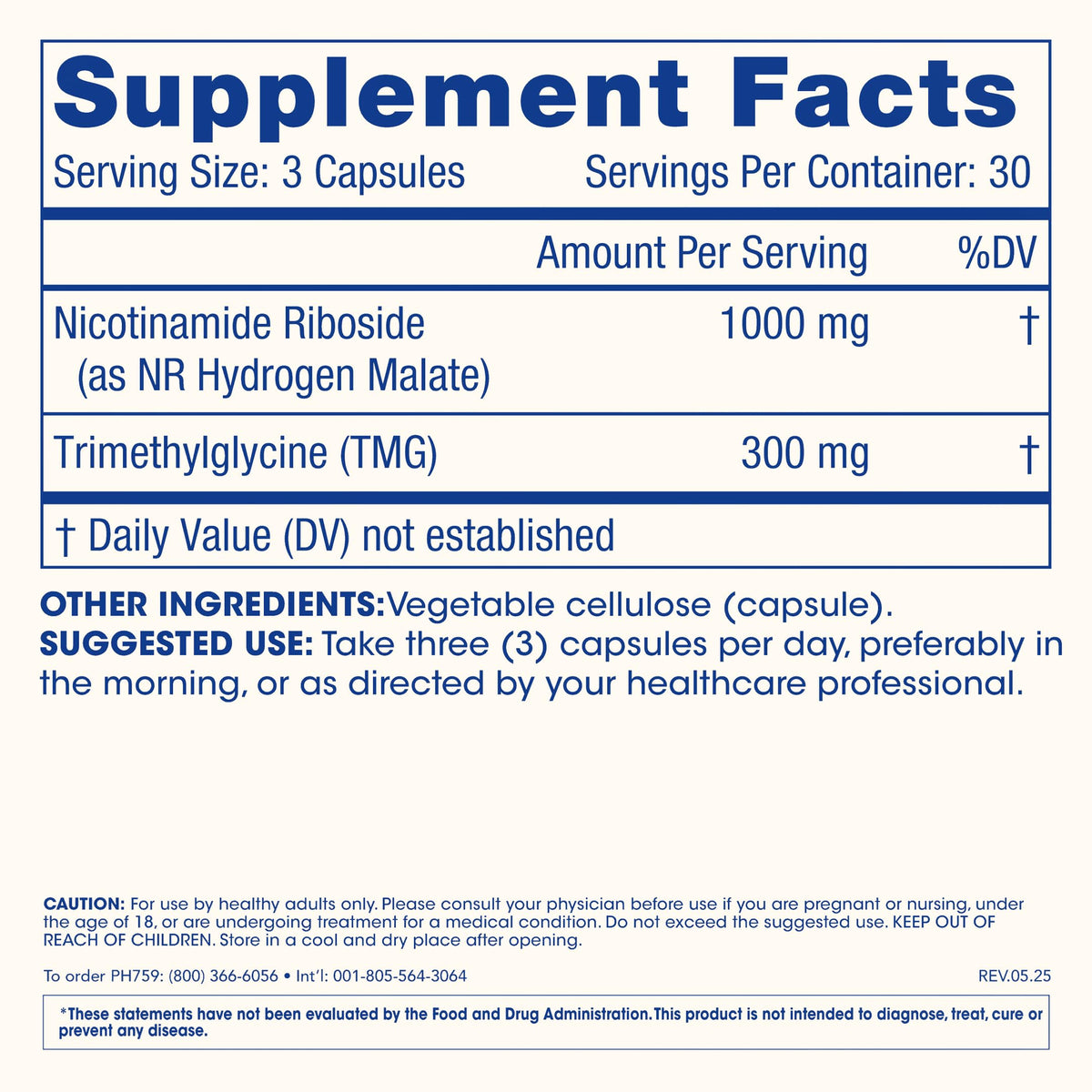 ProHealth Nicotinamide Riboside Pro 1000 capsules en gros plan