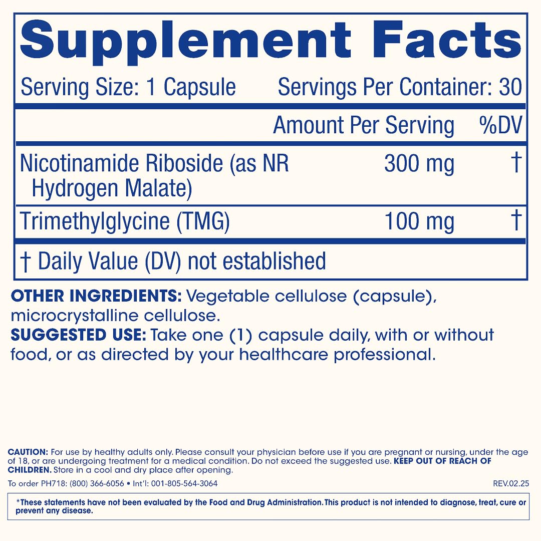 ProHealth Nicotinamide Riboside Pro 300mg sur fond neutre