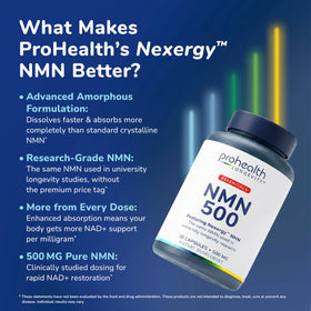 ProHealth NMN 500mg capsules with measuring spoon