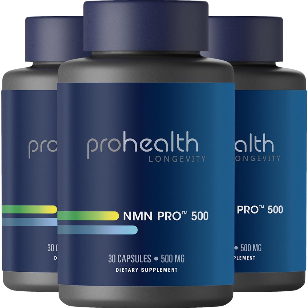 ProHealth NMN Pro 500 capsules vue avant avec emballage