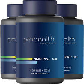 ProHealth NMN Pro 500 capsules vue avant avec emballage