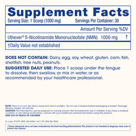 ProHealth NMN Pro Poudre 30g avec informations nutritionnelles visibles