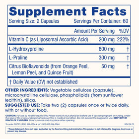 ProHealth Pro Collagen Activator 120 Capsules avec étiquette détaillée