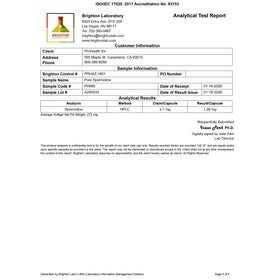 ProHealth Pure Spermidine 1 mg illustration des ingrédients