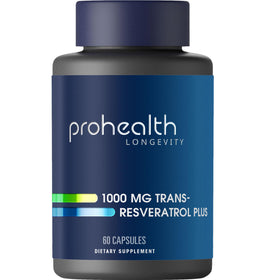 ProHealth Resveratrol 1000mg capsules vue de face