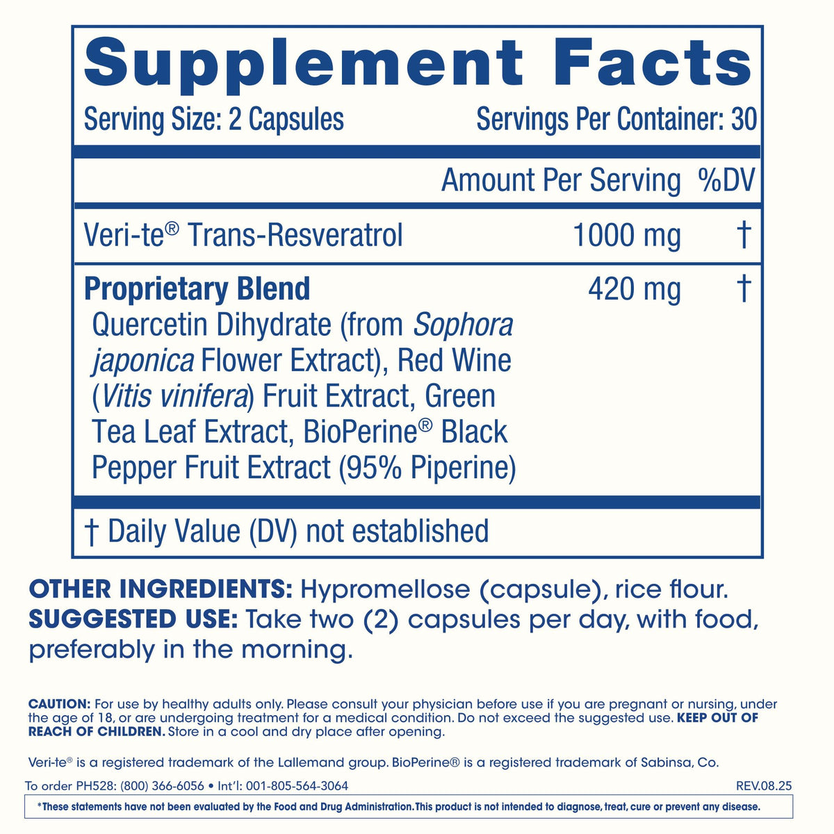 ProHealth Resveratrol 1000mg en présentation lifestyle sur une table
