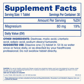 ProHealth Tablettes d'Hydrogène Moléculaire 80 mg, côté de l'emballage