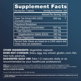 ProHealth Thé Vert EGCG Extrême capsules sur fond blanc