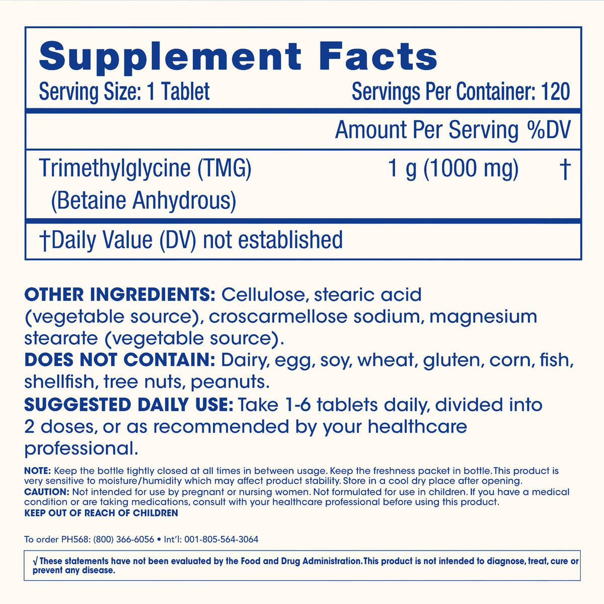 ProHealth TMG 1 000 mg avec des accessoires de santé