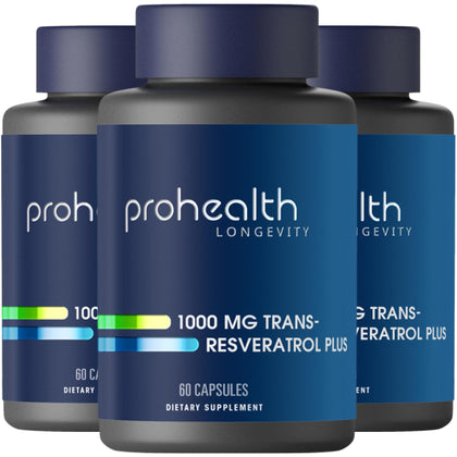 ProHealth Trans Resveratrol Plus 1000mg, boîte vue de face