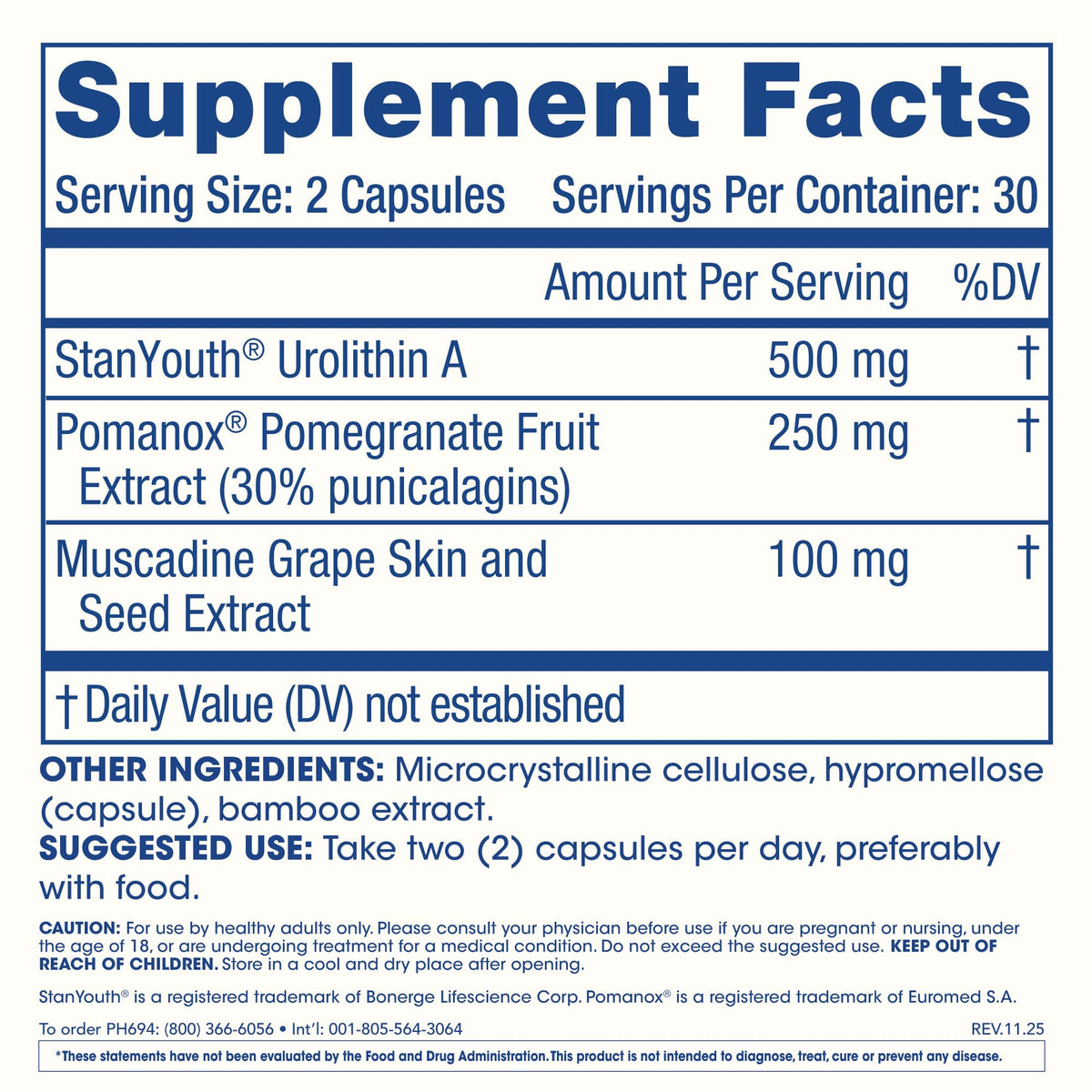 ProHealth Urolithin A 60 capsules avec fruits frais