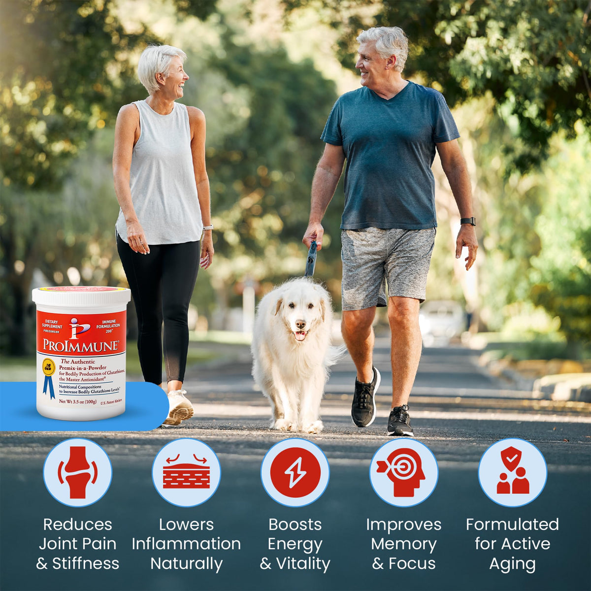 ProImmune Glutathione Supplement 200 étiquette avec ingrédients