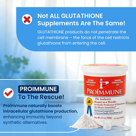 ProImmune Glutathione Supplement 200 poudre dans une cuillère