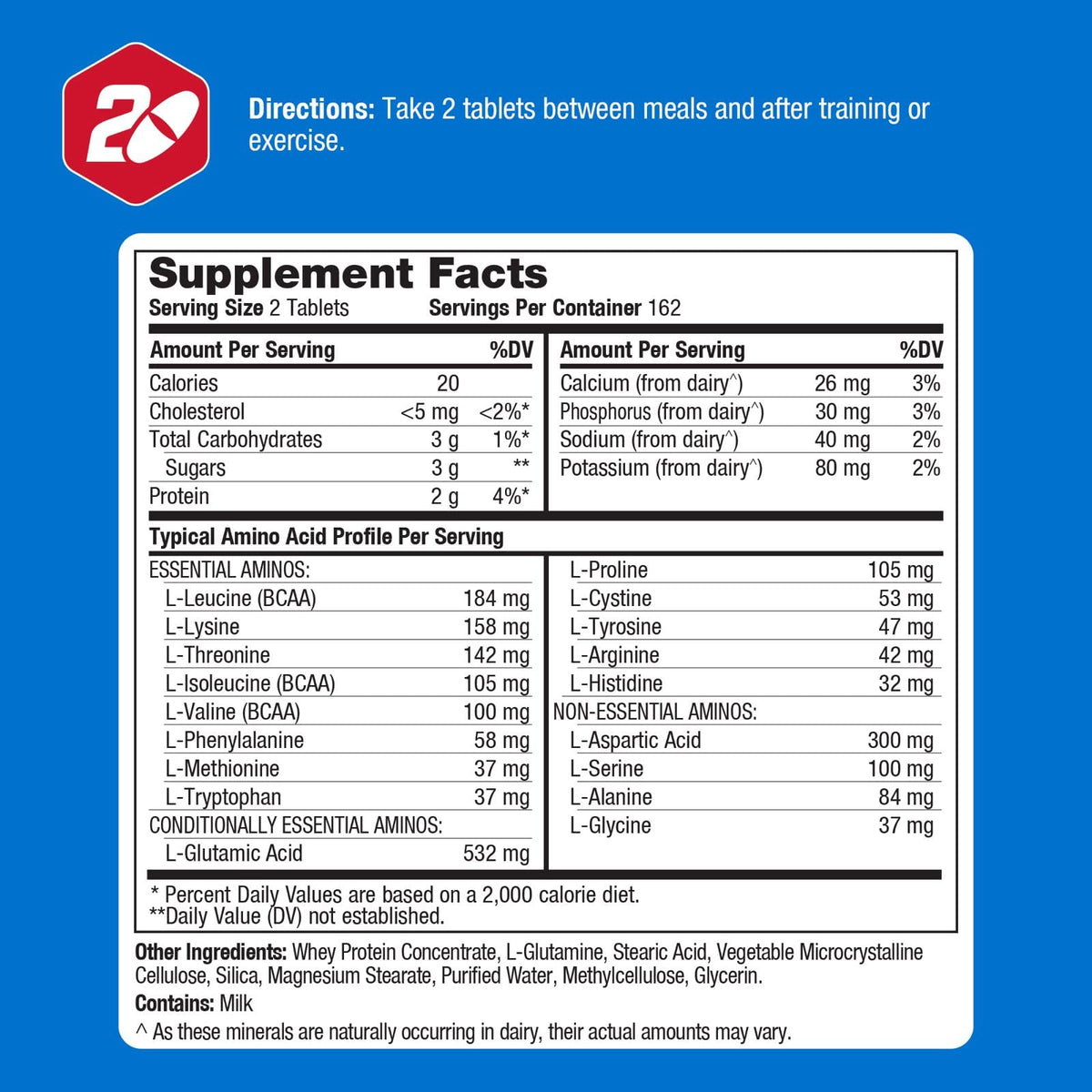 ProLab Amino 2000 comprimés en boîte ouverte