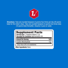 ProLab Créatine Monohydrate Poudre 1000g avec cuillère doseuse