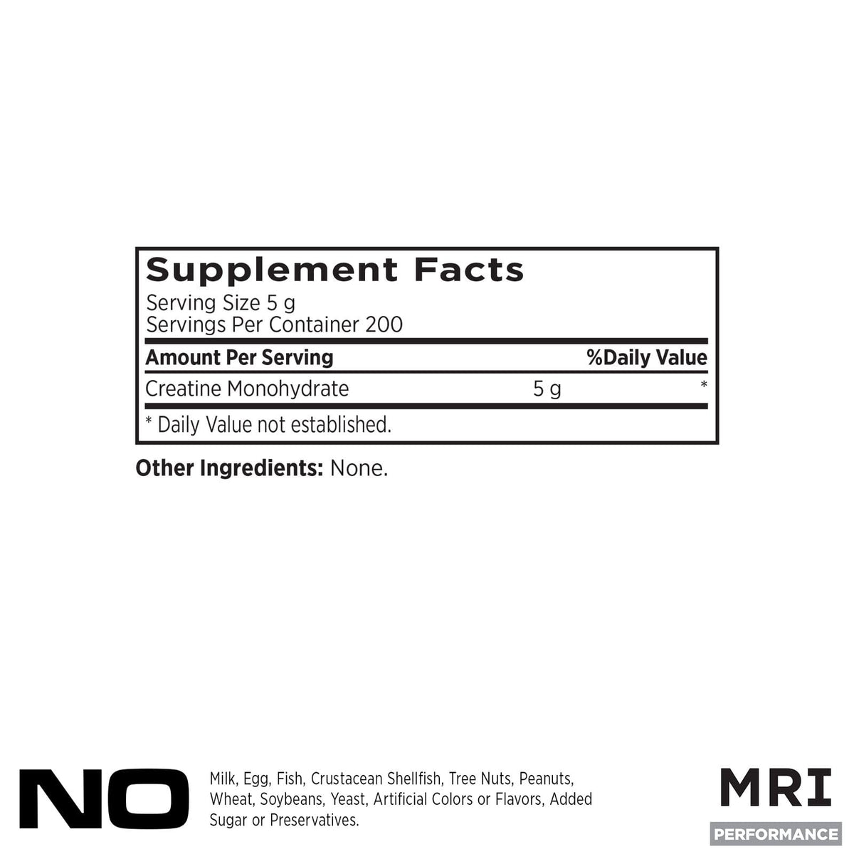 ProLab Créatine Monohydrate Poudre 1000g étiquette