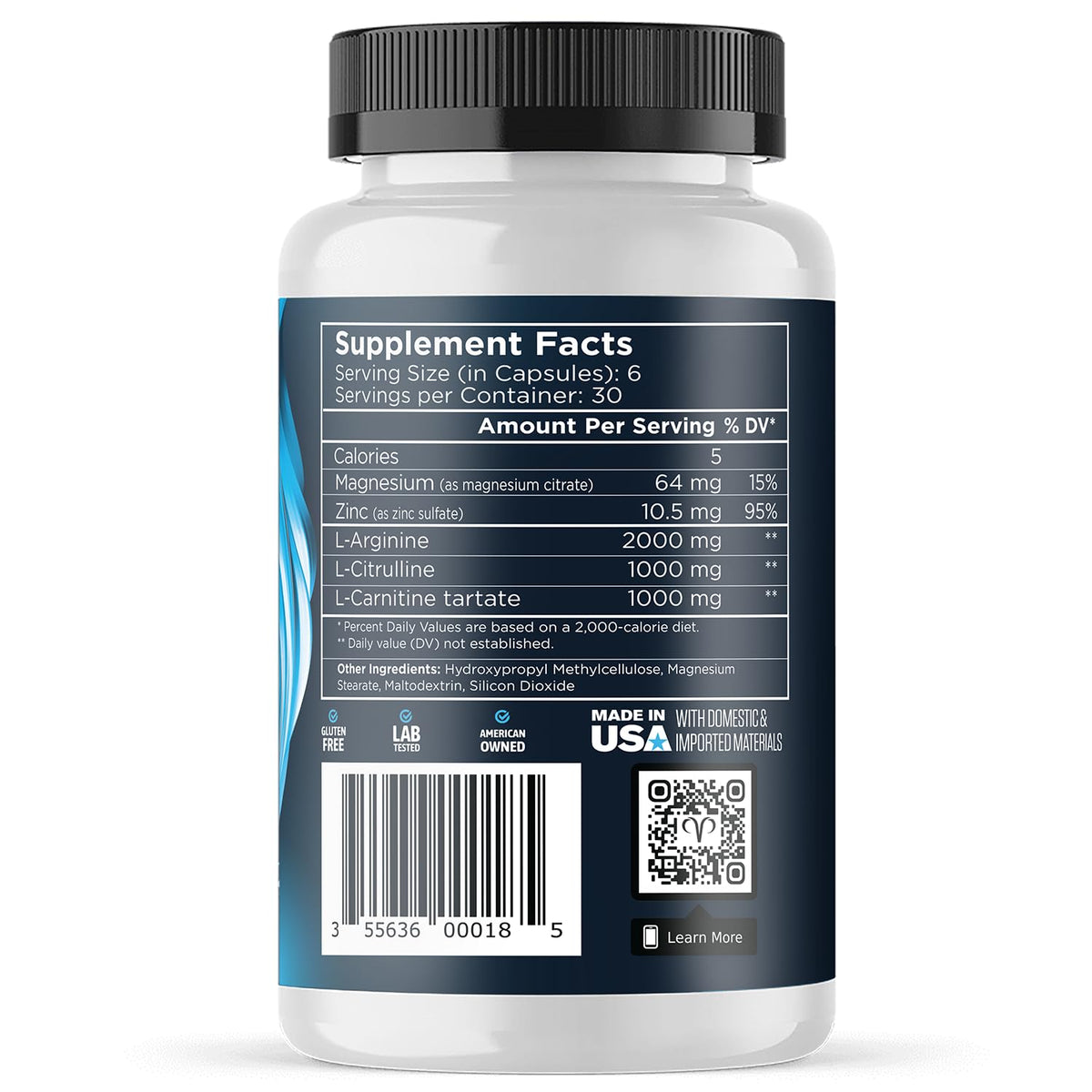 Promescent L-Arginine Compléments Alimentaires 30 Capsules côté