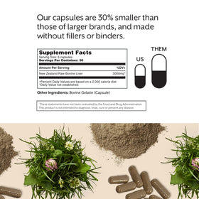 ProMix Nutrition bouteille de capsules de foie avec dosage indiqué