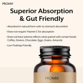 ProMix Nutrition Fer Hémique 90 Capsules avec étiquette