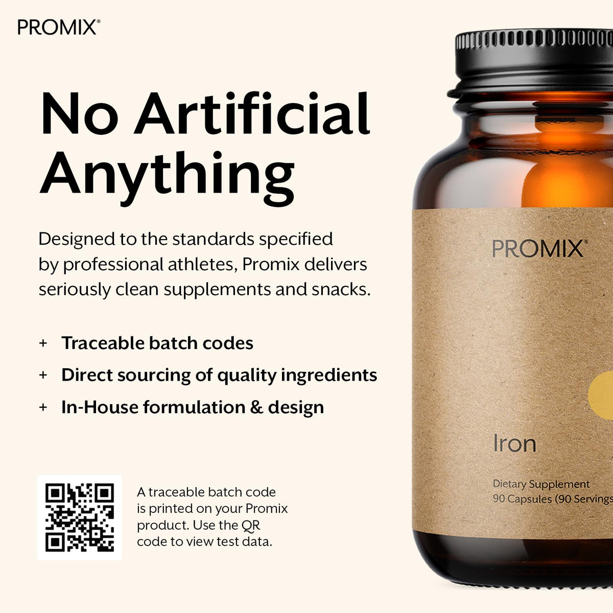 ProMix Nutrition Fer Hémique 90 Capsules ouvertes avec capsules visibles