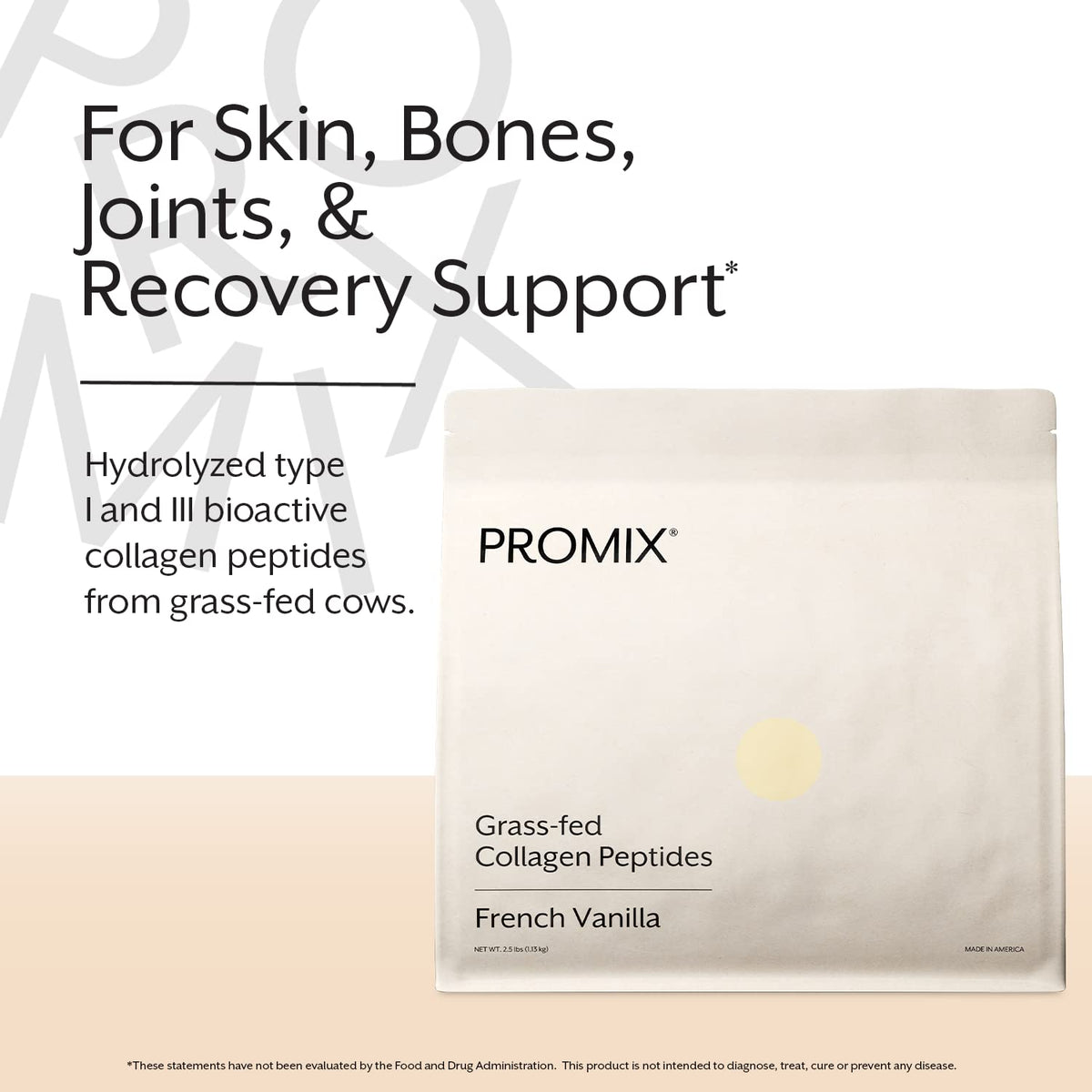 ProMix Nutrition Poudre de Collagène Aromatisée Vanille 1179g en utilisation dans un smoothie