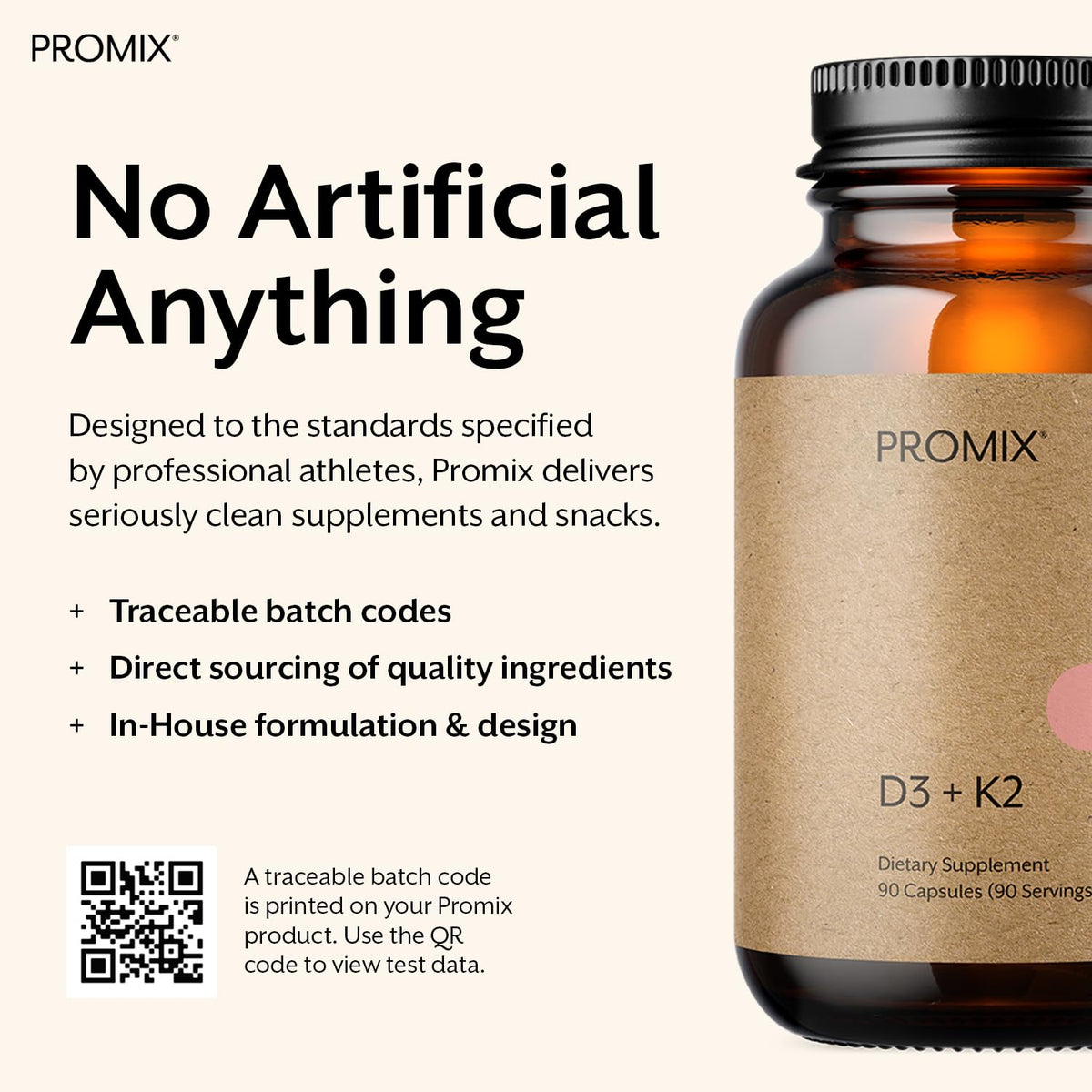 ProMix Nutrition Vitamine D3 K2 capsules en gros plan